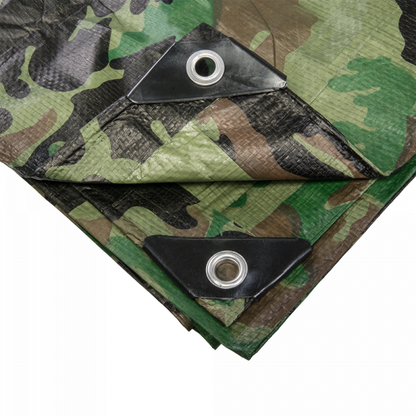 Camouflage M-Grade Tarpaulin 5m x 8m BRADAS