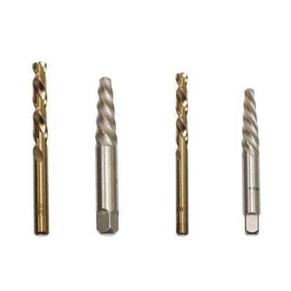 US PRO INDUSTRIAL 10PC M35 Cobalt Left Hand Drill Bit & Screw Extractor Set - Easy Out - 7080