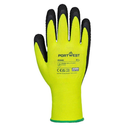 Portwest A340 Hi-Vis Grip Latex Glove