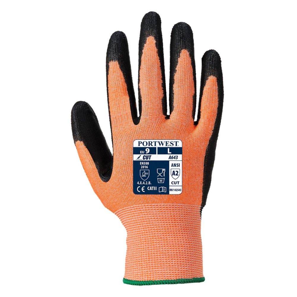 Portwest A643 Amber Cut Nitrile Foam Gloves