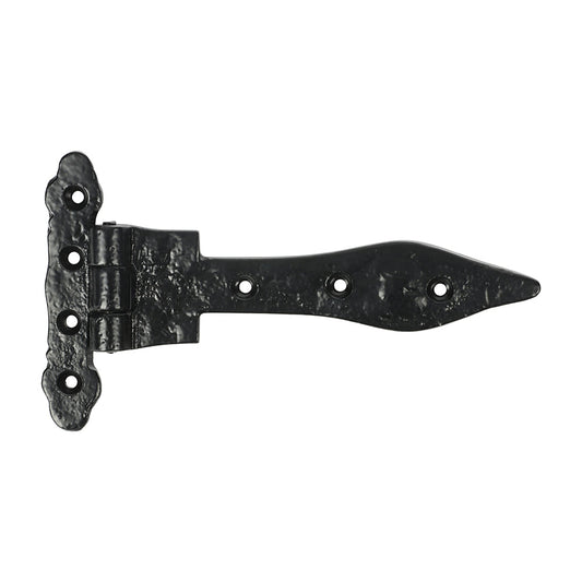 Antique Gothic Spear Hinge - Black Iron - 161mm