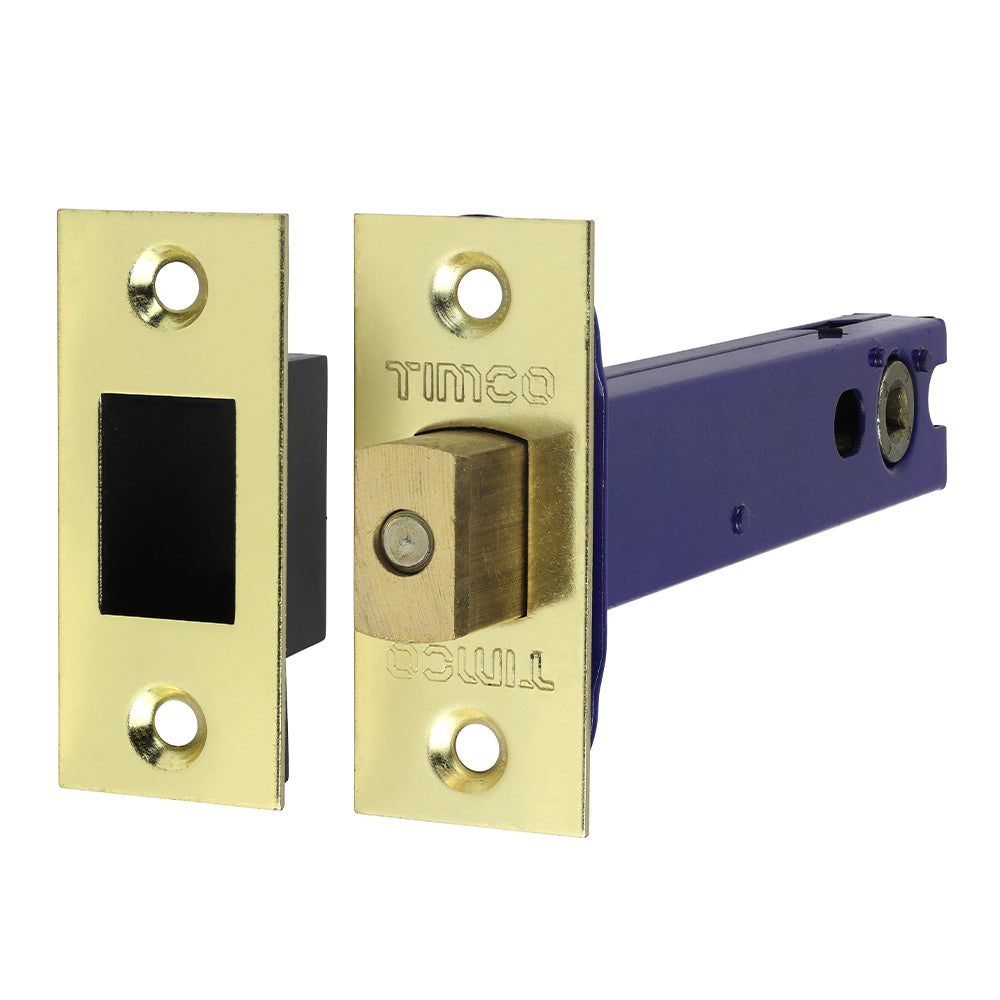 Architectural Tubular Deadbolt – Electro Brass &amp; Satin Nickel (129mm Case / 108mm Backset)