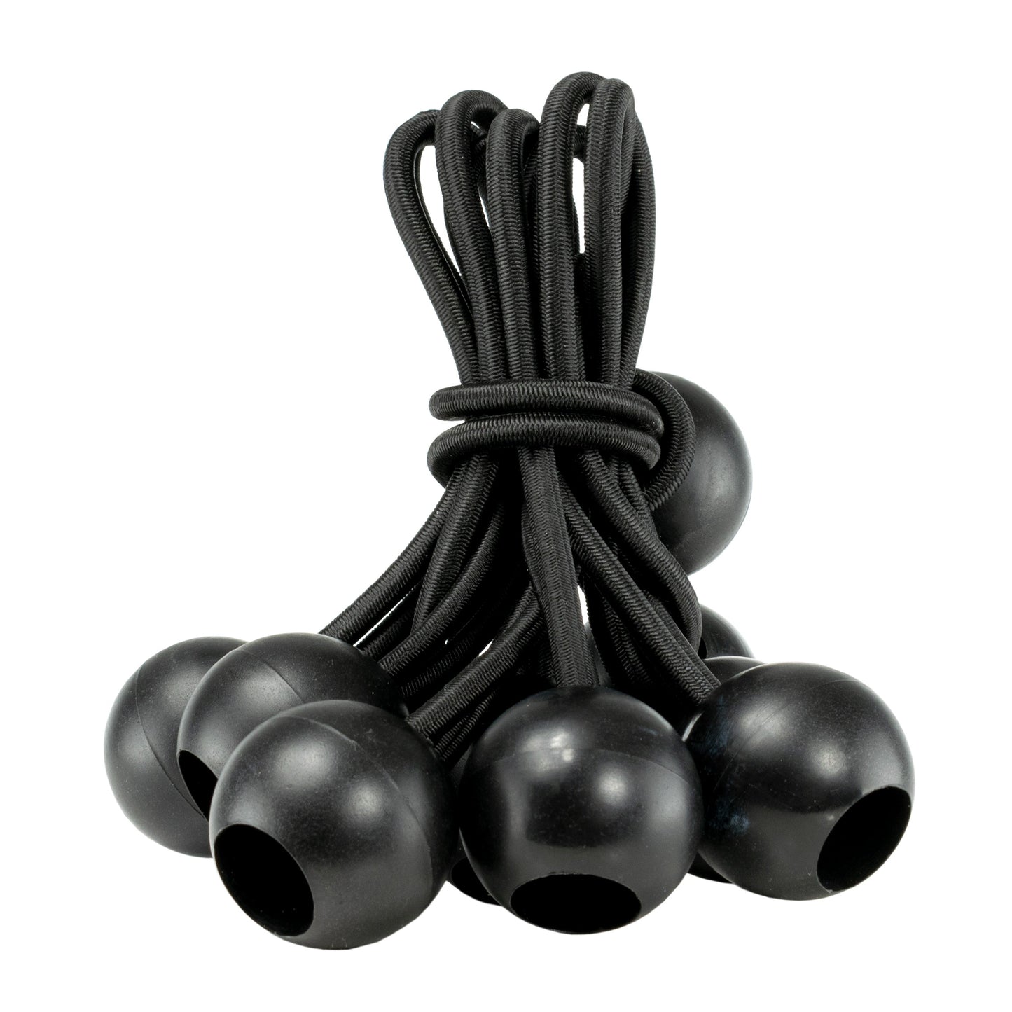 Clear XL-Grade Tarpaulin with 10 x 6" Bungee Balls (Black) and 10 x Screw Type Tarp Clips