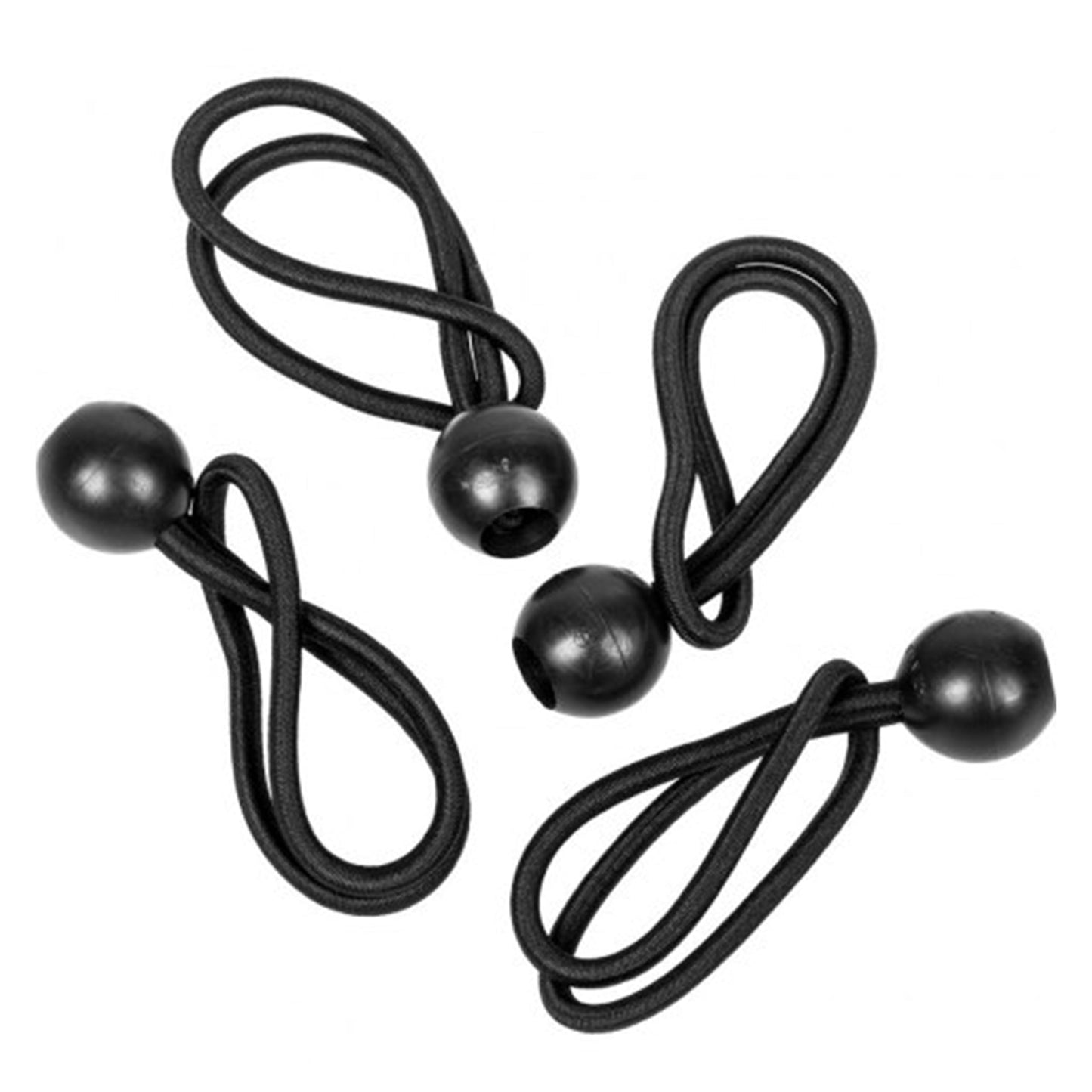 Clear XL-Grade Tarpaulin with 10 x 6" Bungee Balls (Black) and 10 x Screw Type Tarp Clips
