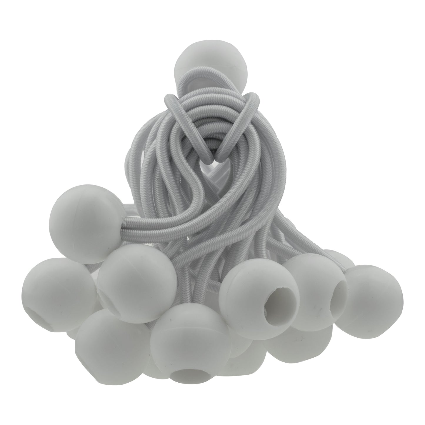 Green S-Grade Tarpaulin with 20 x 4" Bungee Balls (White)