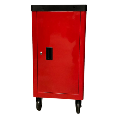 BRUNEL Tool 7 Drawer Caster Mounted Roller Tool Chest Cabinet with 6 Fully Stocked Drawers - 249 Pieces - Red