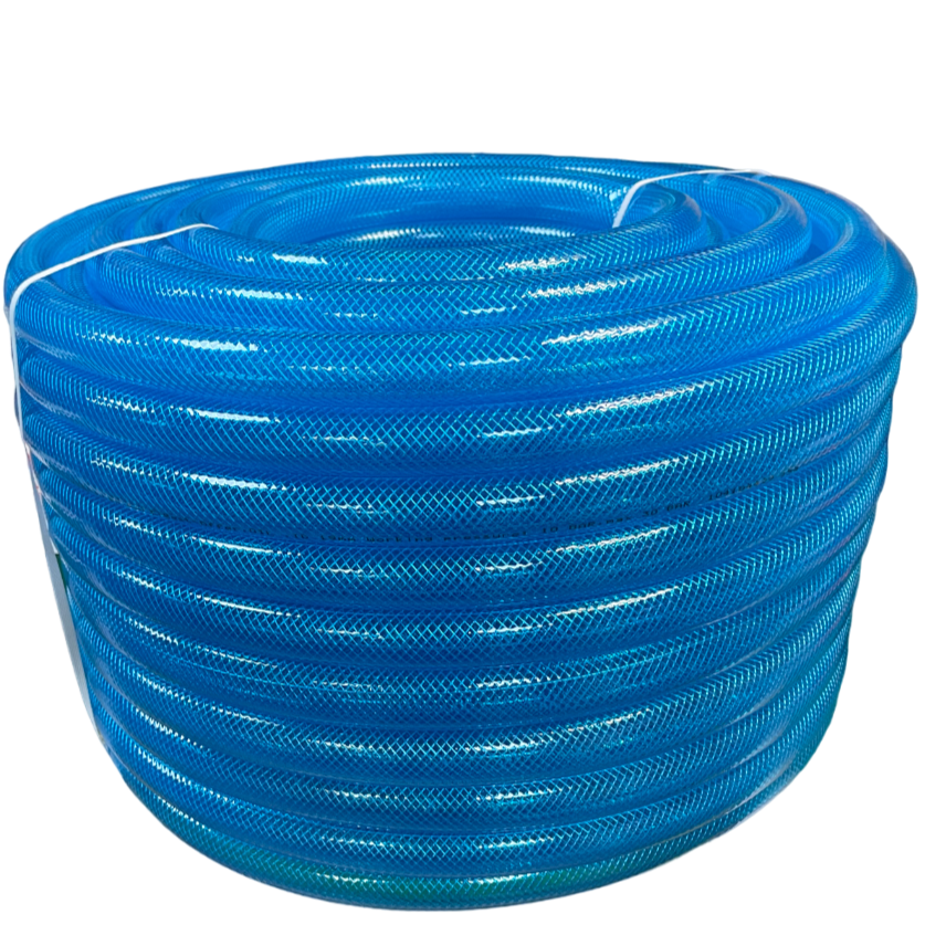Braided Fuel Hose Blue Transparent PVC 19mm*2.1mm
