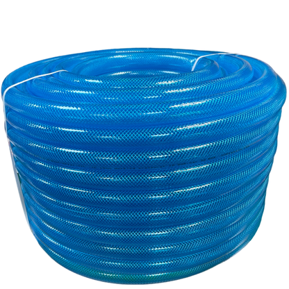 Braided Fuel Hose Blue Transparent PVC 19mm*2.1mm