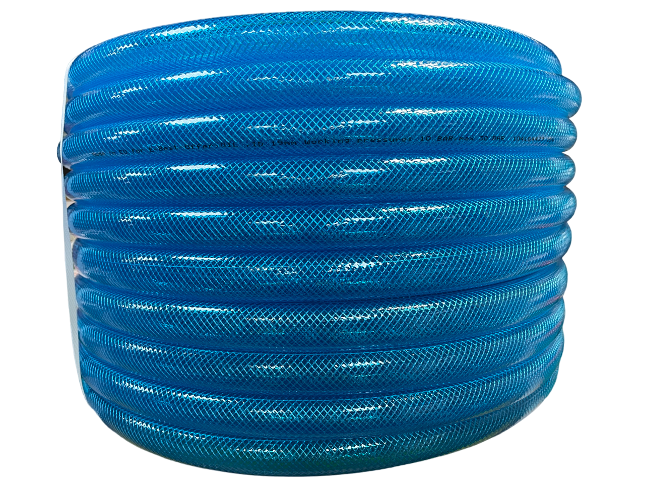 Braided Fuel Hose Blue Transparent PVC 19mm*2.1mm