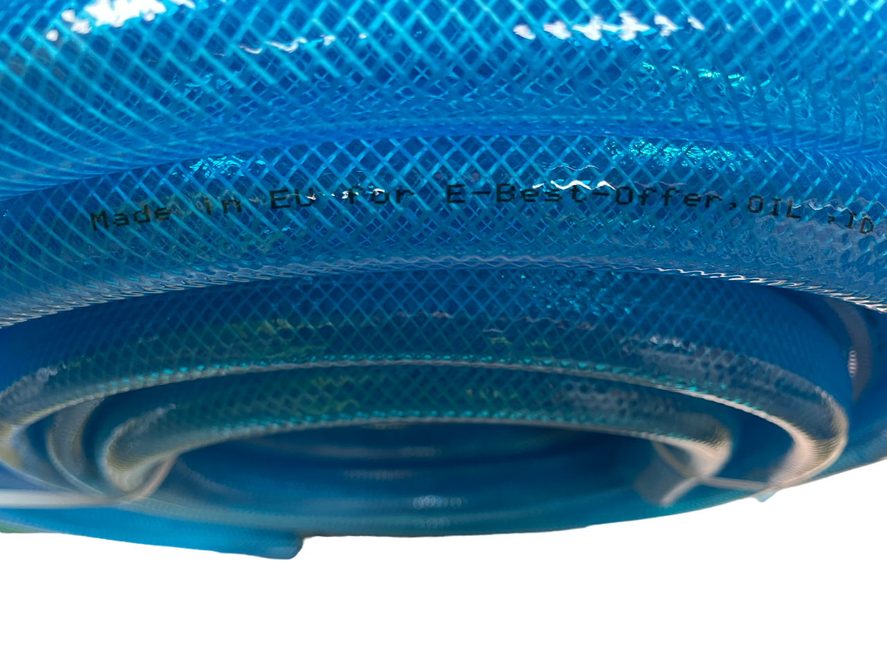 Braided Fuel Hose Blue Transparent PVC 19mm*2.1mm