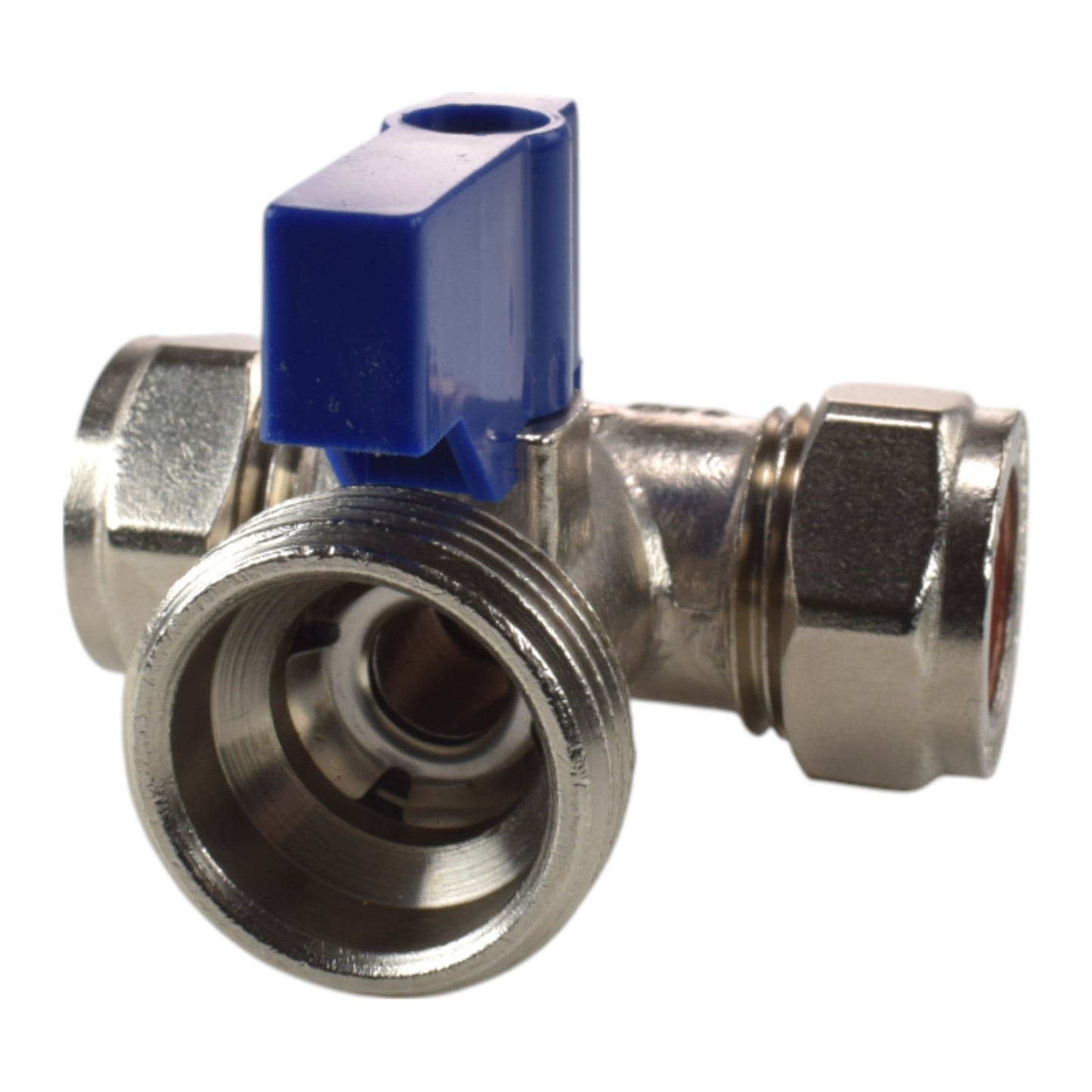 Brass Compression Tee Valve 15mm - ¾” BSP Male