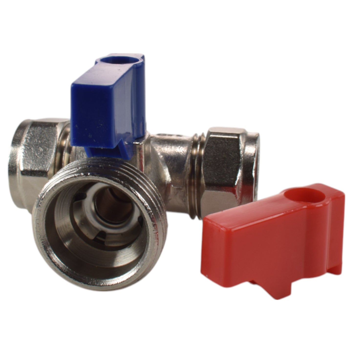 Brass Compression Tee Valve 15mm - ¾” BSP Male
