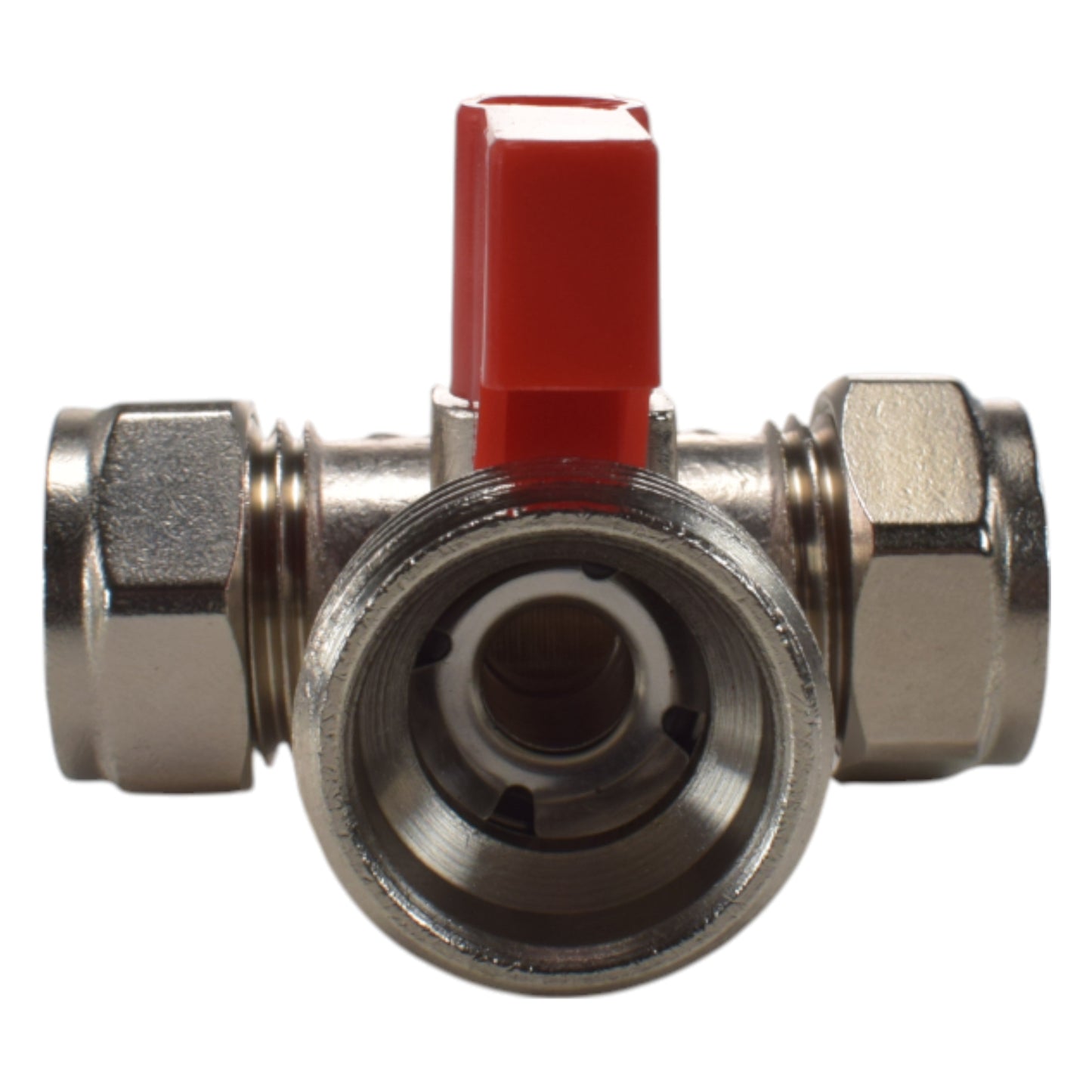 Brass Compression Tee Valve 15mm - ¾” BSP Male