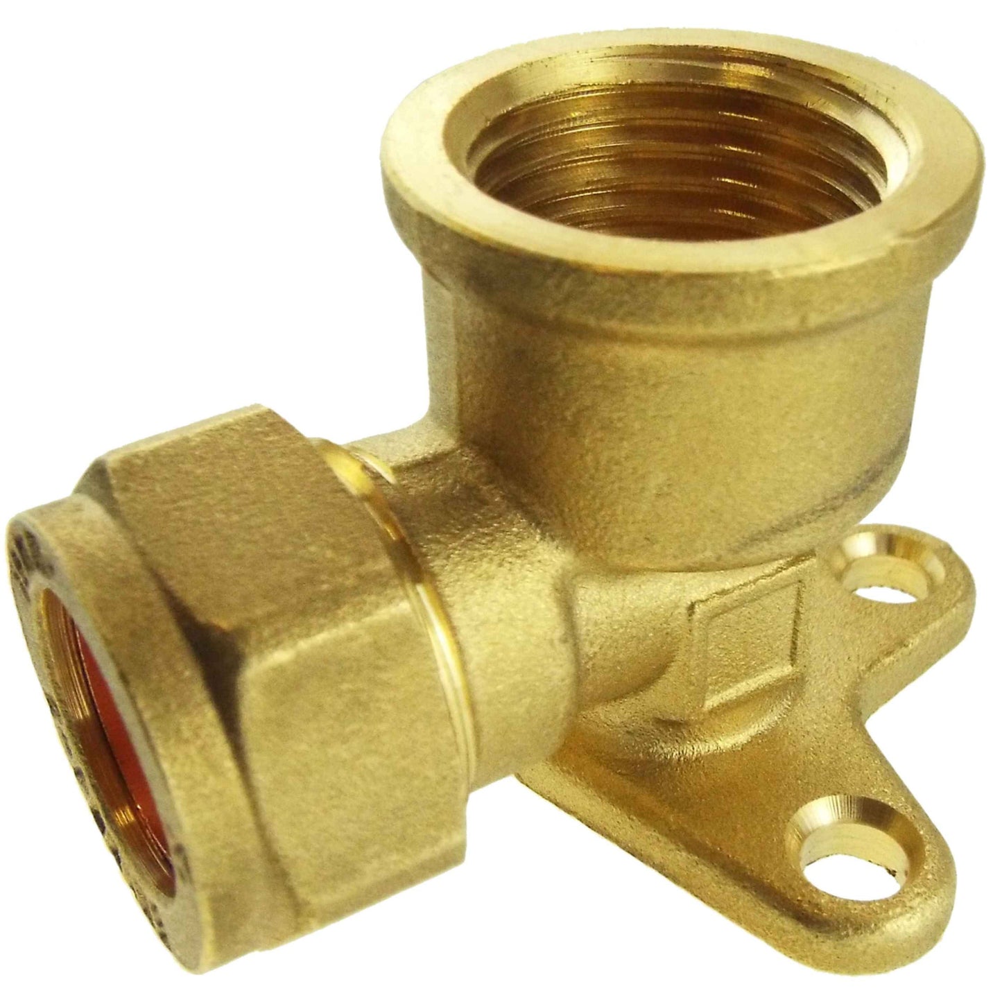15mm Brass Wall Flange Kit with Brass Tap + Quick Connect Metal Splitter
