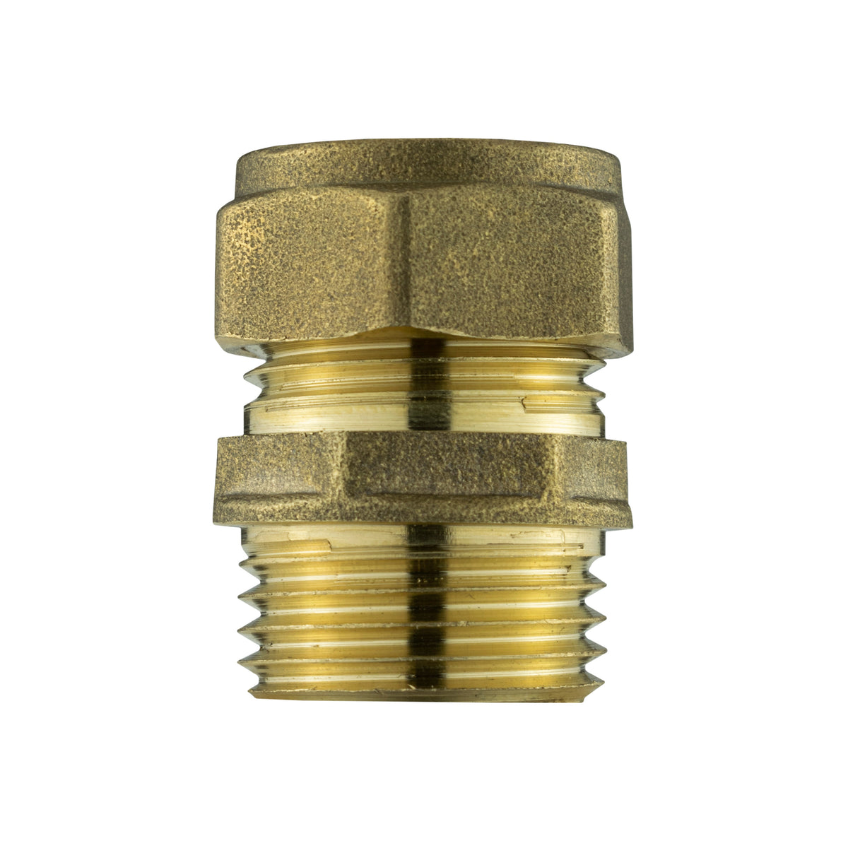 Brass Compression 15mm Straight with 25mm MDPE Straight