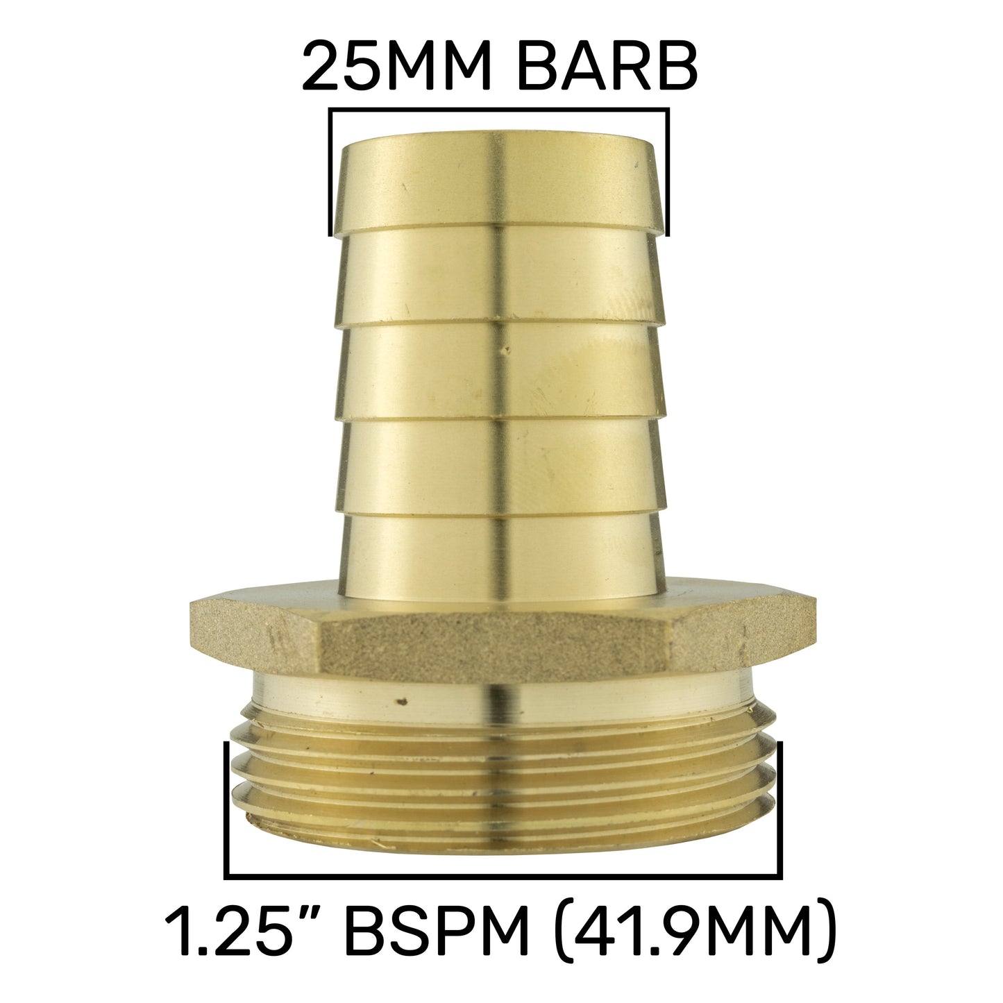Brass Straight Joiner 25mm - 1.25" BSPM