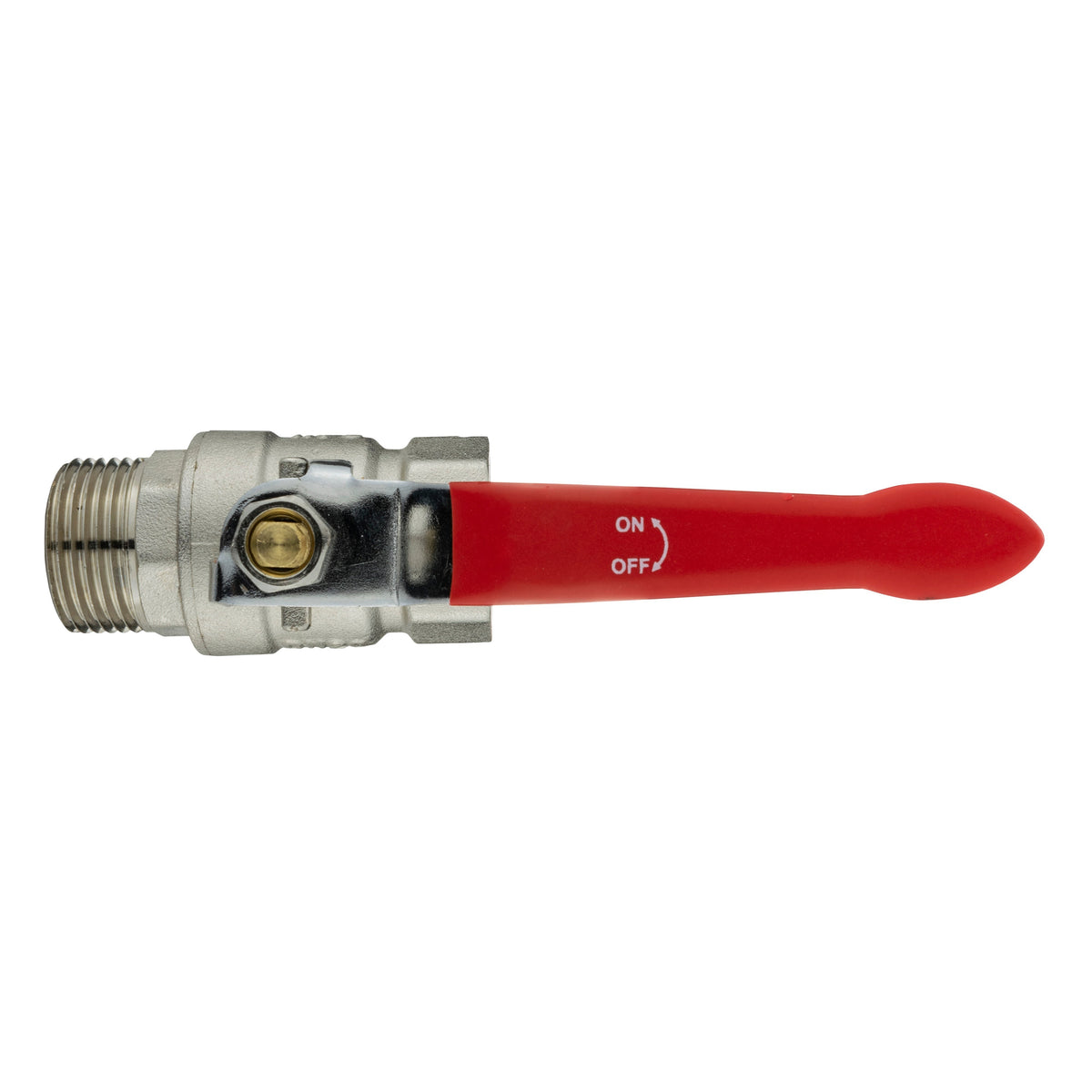 Brass Nickel-Plated Lever Valve 3/4" BSPM-F