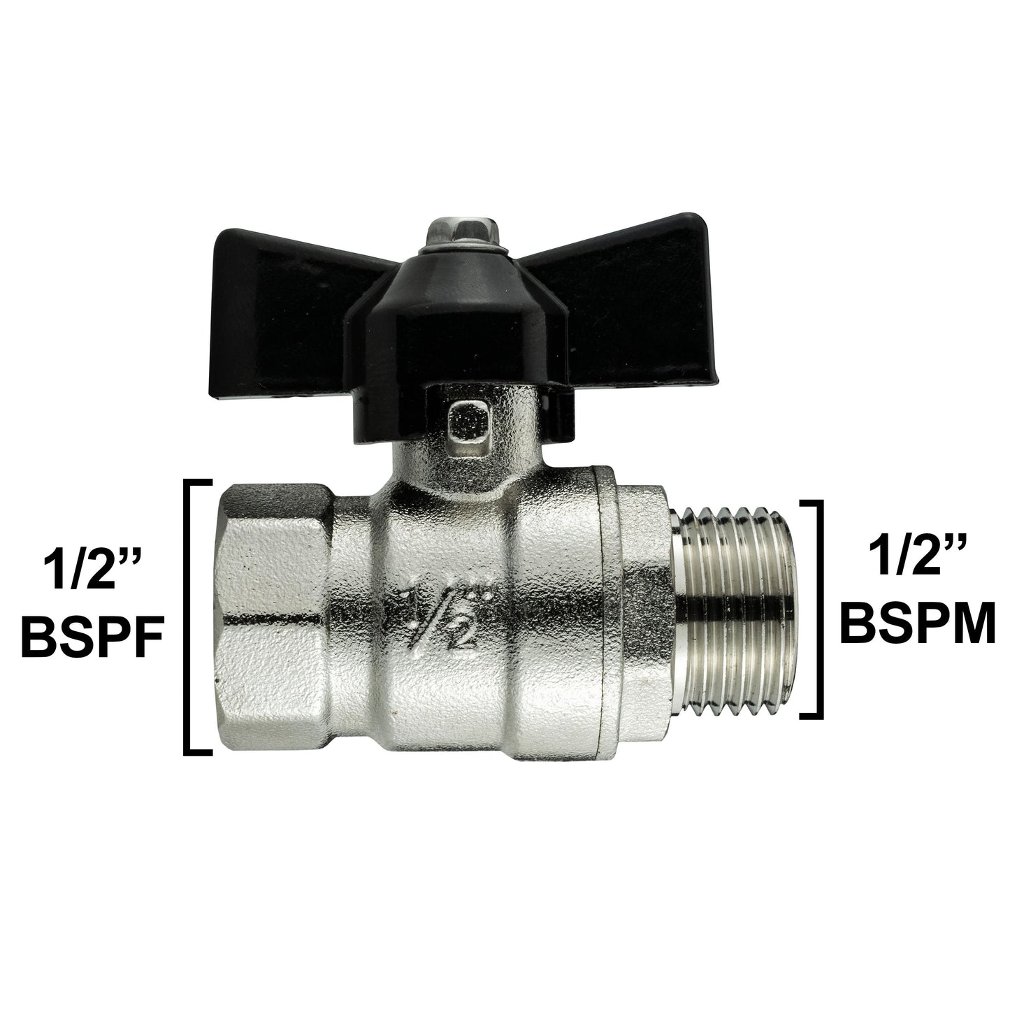 15mm Brass Wall Flange Kit with Bib Valve + Click Lock