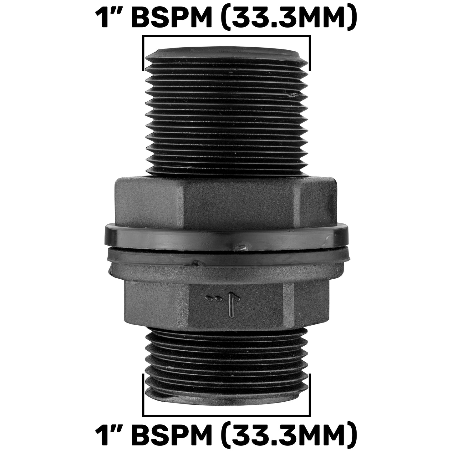 Water Butt Kit 1” BSP with Metal Bib Valve and Quick Connect Outlet