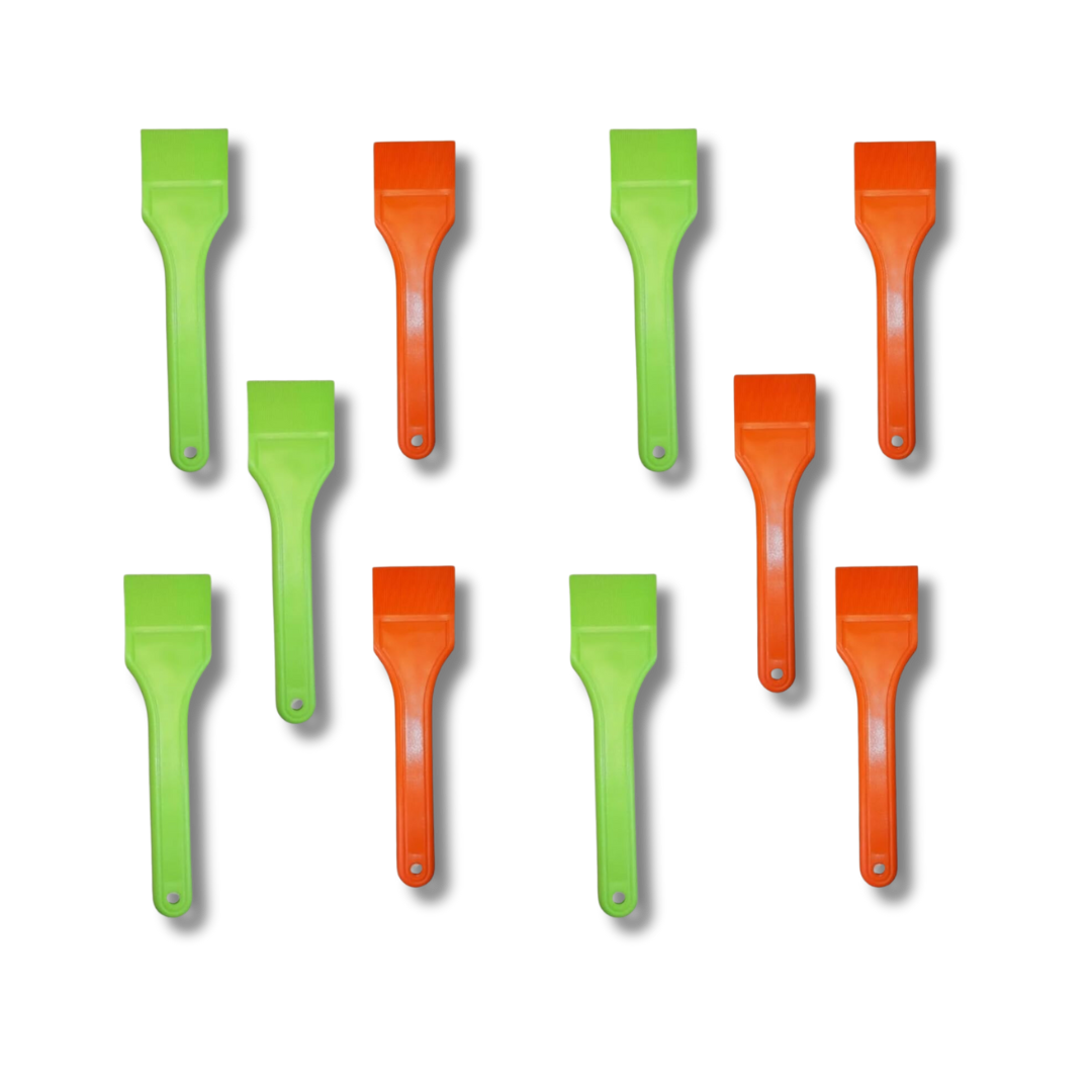 Glazing Shovel Plastic Paddle – Toe & Heel Glass Lifting DIY Tool | Made in UK (Mixed Colour Pack)