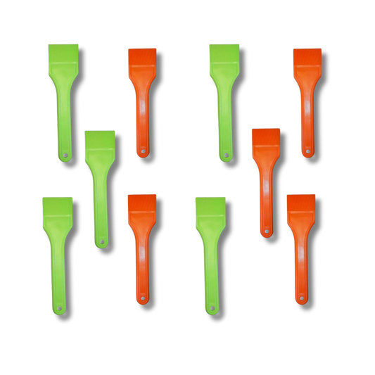 Glazing Shovel Plastic Paddle – Toe & Heel Glass Lifting DIY Tool | Made in UK (Mixed Colour Pack)