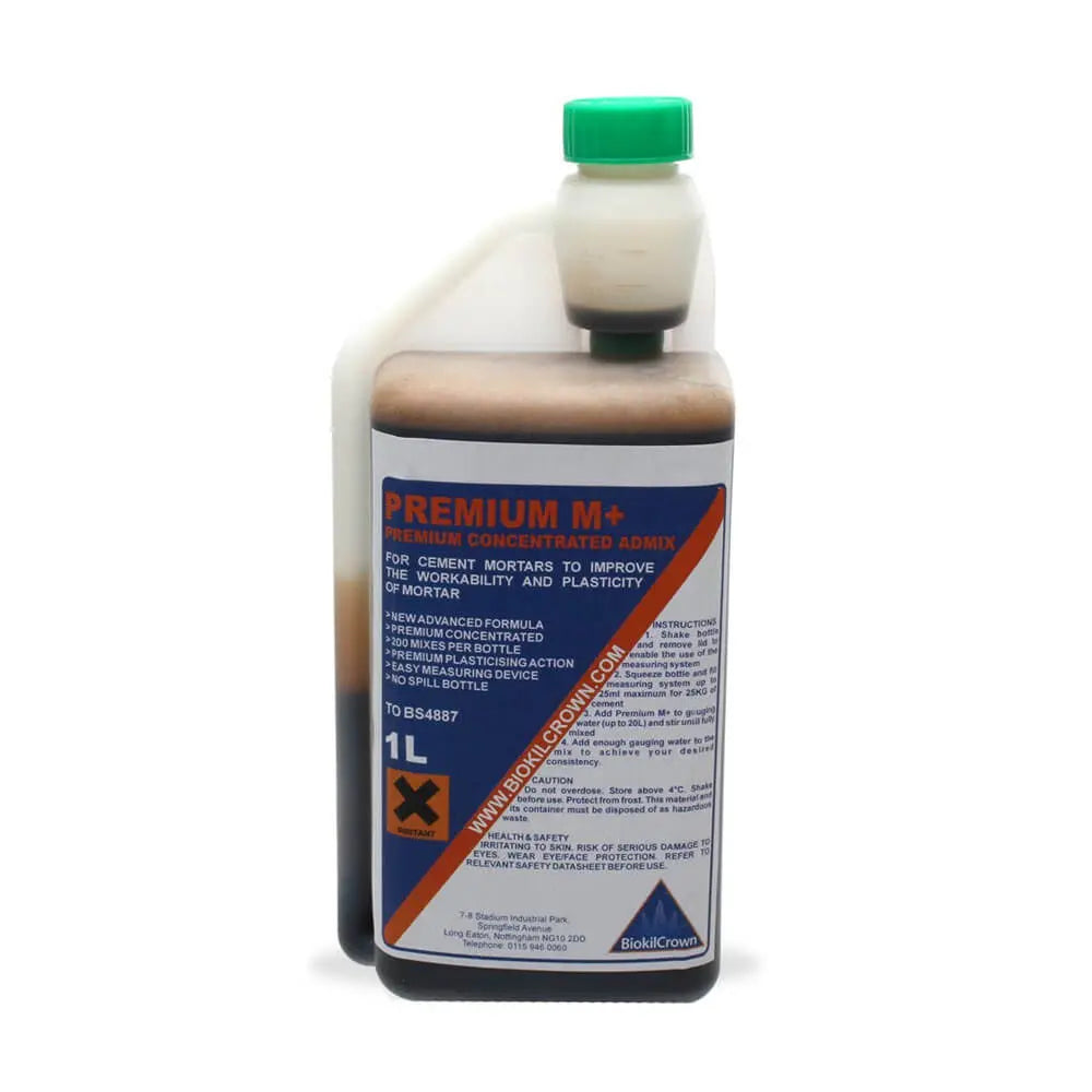 Premium M+ Concentrated Admix – Super Concentrated Mortar Plasticiser (1 Litre)