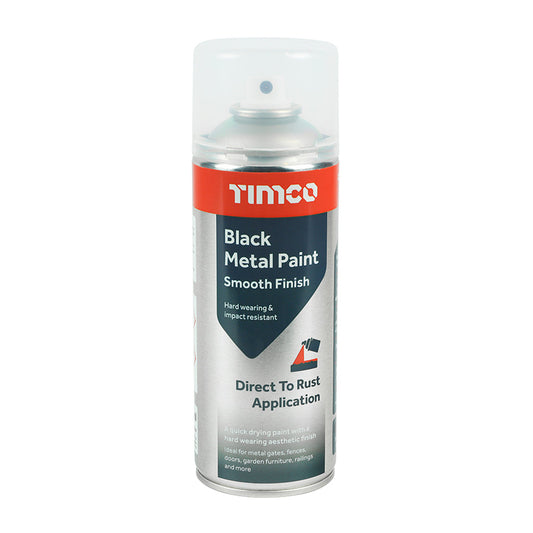 Black Metal Paint – Smooth Finish – Aerosol
