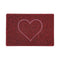 Embossed Heart Spaghetti Door Mat - Red & Black