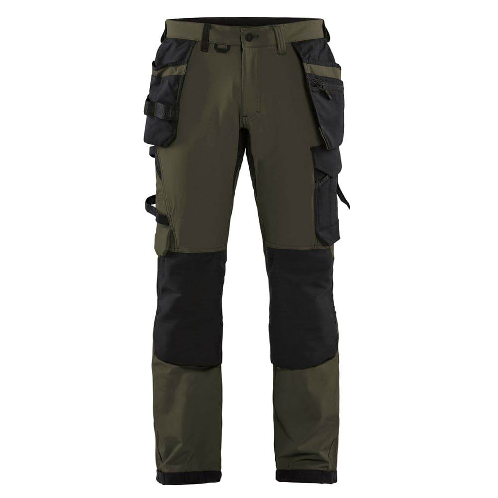 Blaklader 1522 Craftsmen 4-Way Stretch Trousers with Holster Pockets Olive Green