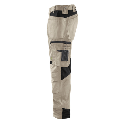 Blaklader 1555 Holster Pocket Craftsmen Work Trousers Stone / Black