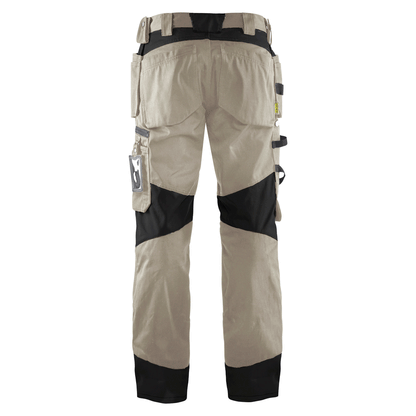 Blaklader 1555 Holster Pocket Craftsmen Work Trousers Stone / Black