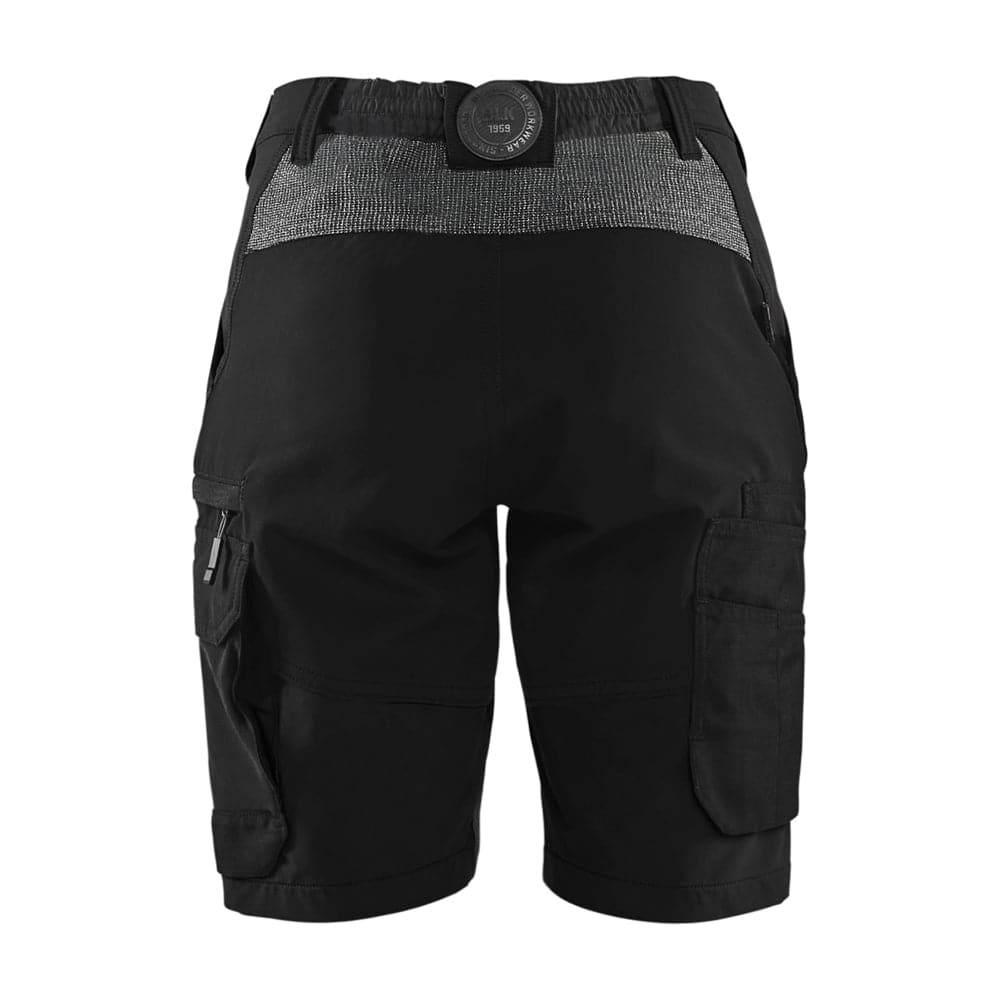 Blaklader 7123 4-Way Stretch Womens Service Shorts Black/Dark grey / UK 14, Regular Leg
