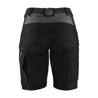 Blaklader 7123 4-Way Stretch Womens Service Shorts Black/Dark grey / UK 14, Regular Leg