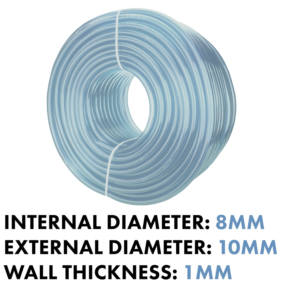 Clear PVC Pipe 8mm*10mm