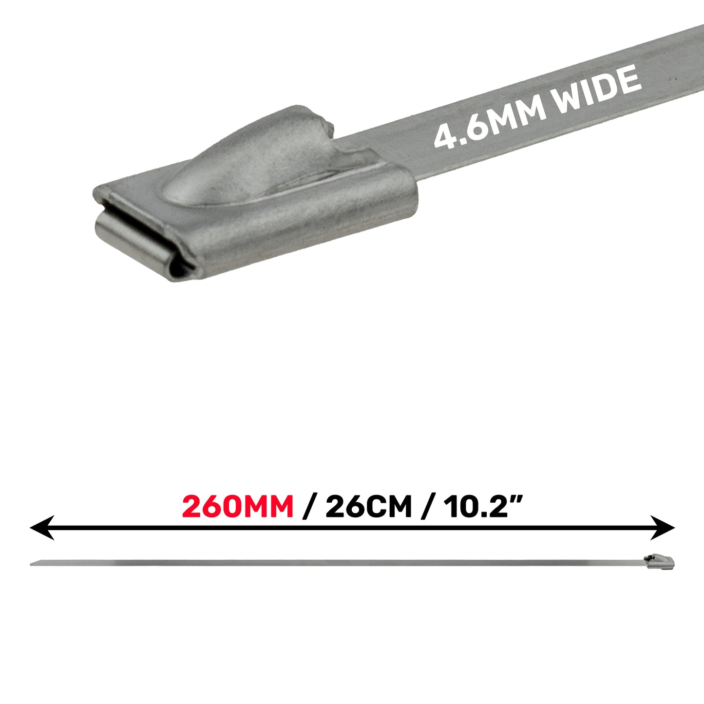 Stainless Steel Cable Ties 4.6mm x 260mm