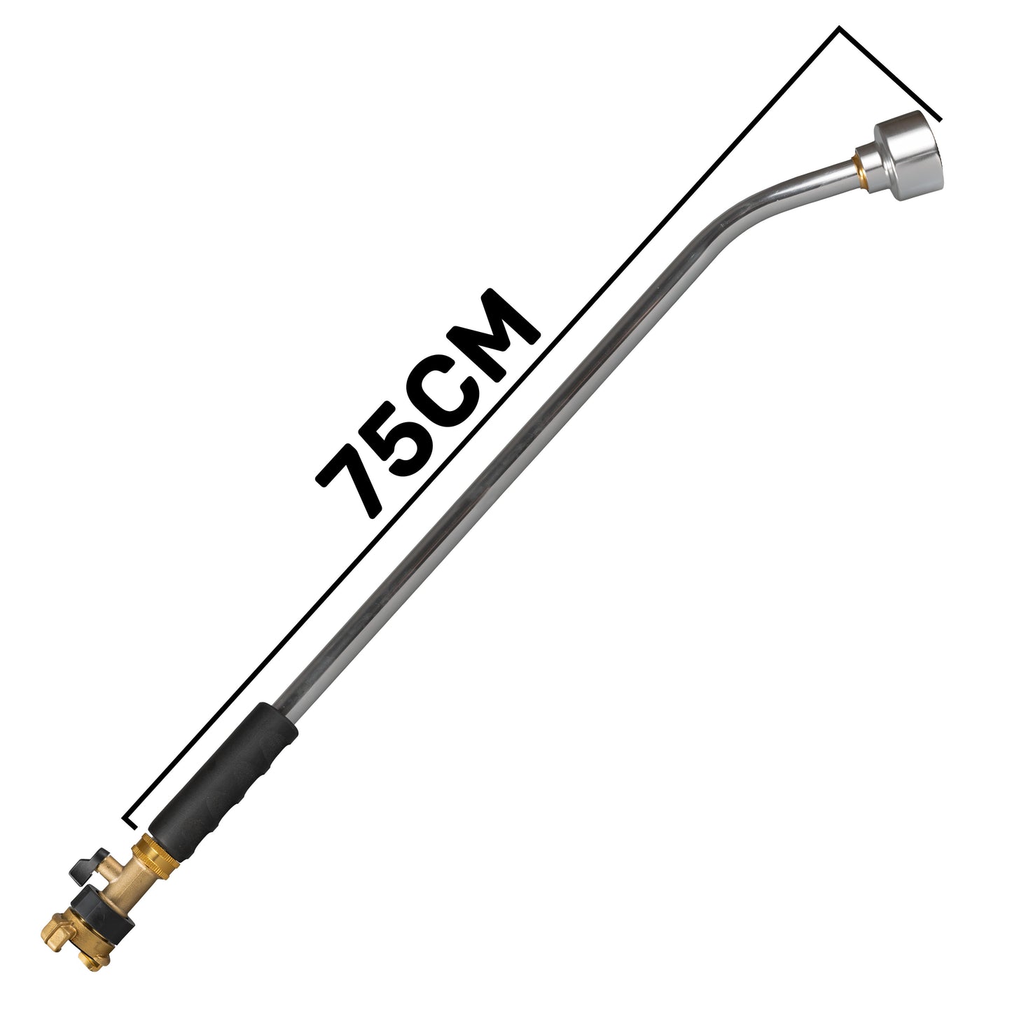 75cm Garden Watering Lance with Brass Valve and Geka Type Fitting