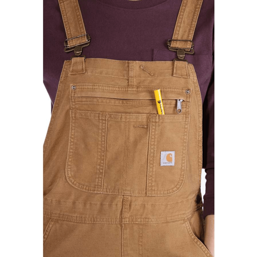 Carhartt 102438 Women's Rugged Flex Loose Fit Canvas Bib Overall