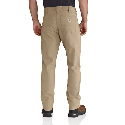 Carhartt 102821 Rugged Flex Straight Fit Canvas 5-Pocket Tapered Work Pant Trouser Dark Khaki, 36" Waist 34" Leg