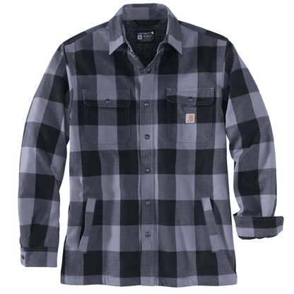 Carhartt 104911 Relaxed Fit Heavyweight Flannel Sherpa Lined Shirt Jac