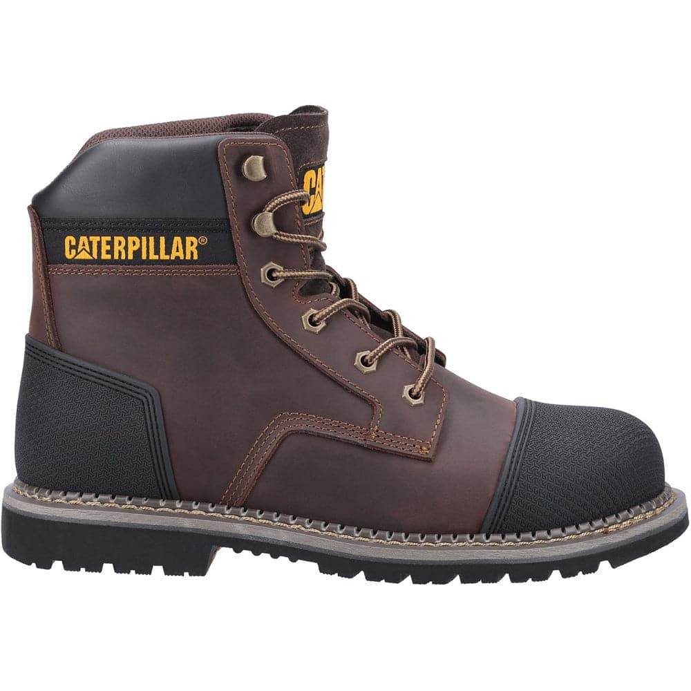 Caterpillar Cat Powerplant S3 Safety Work Boot with Scuff Cap Brown UK 12 / EU 46