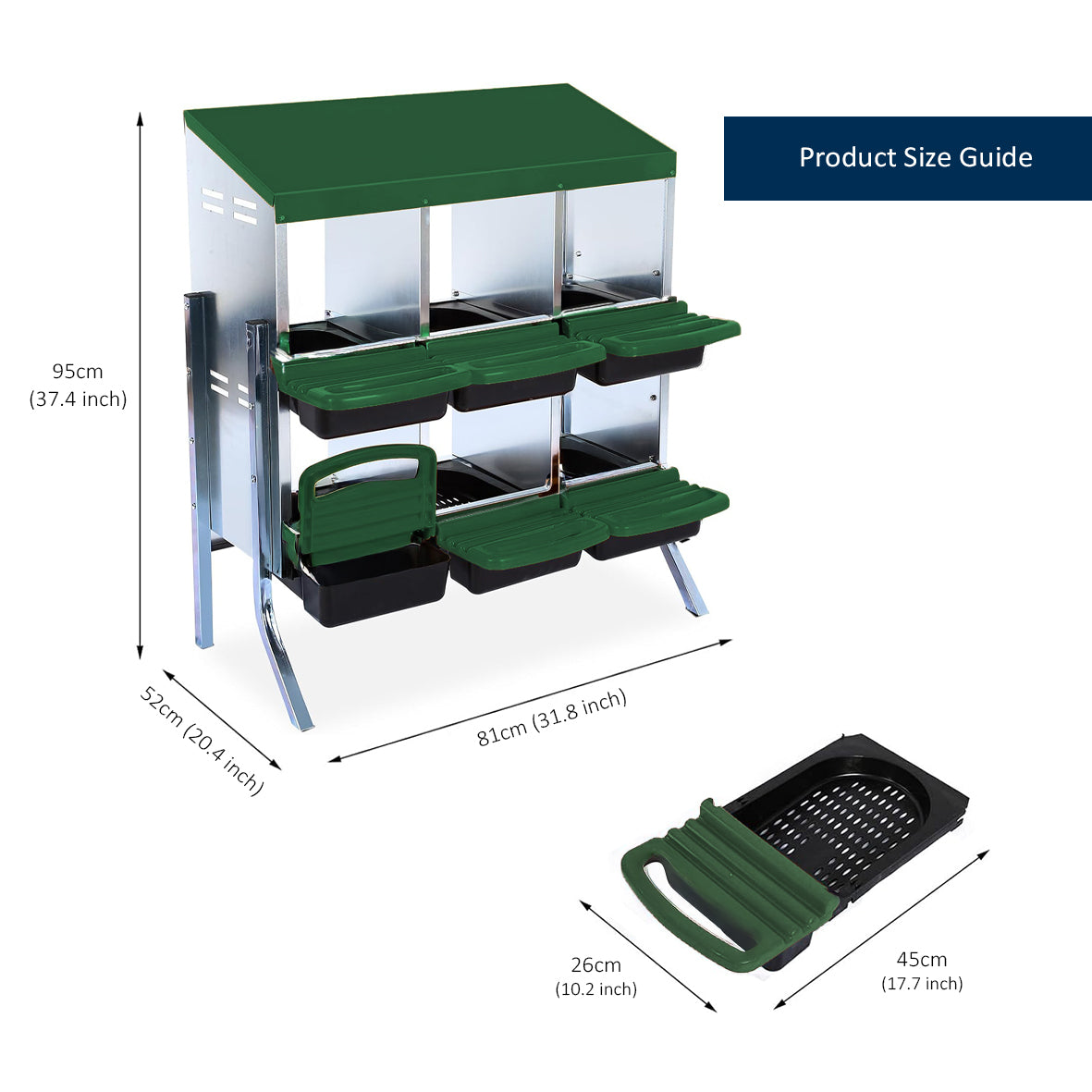 Metal Chicken Nest Box – Sturdy, Hygienic & Organised