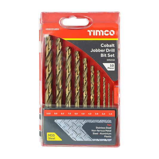 Cobalt Jobber Drill Bit Set – 10 Piece