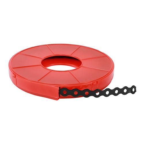 Coloured Fixing Band – Black (12mm x 10m)