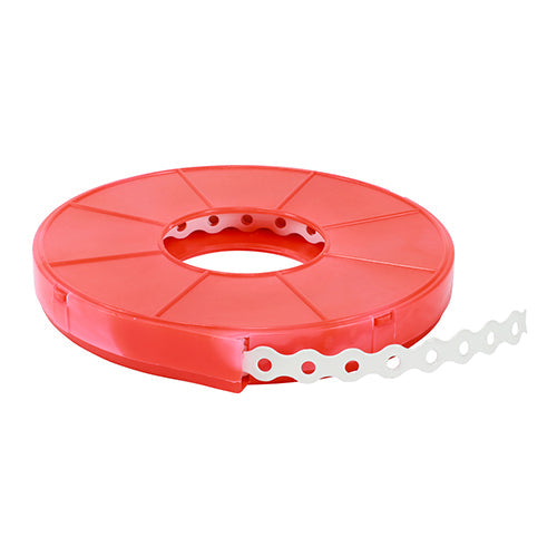 Coloured Fixing Band – White (12mm x 10m)
