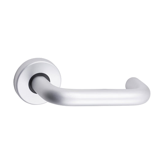 Contractors Lever on Rose Door Handle – Satin Anodised Aluminium - 52mm