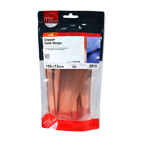 Copper Slate Straps – 150 × 13mm – Pack of 100