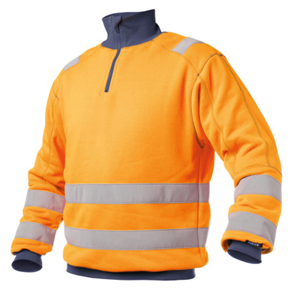 DASSY Denver 300376 1/4 Zip Hi-Vis Work Sweatshirt Various Colours