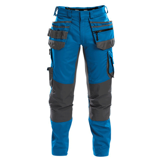 DASSY Flux 200975 Stretch Holster Pocket Kneepad Work Trousers Azure Blue