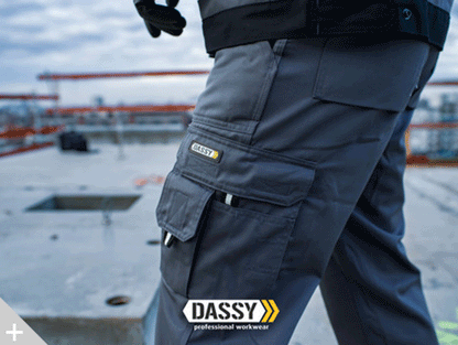 DASSY Seattle 200428 Multi-Pocket Holster Pocket Kneepad Trousers Khaki