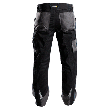 DASSY Spectrum 200892 Water-Repellent Trousers Black/Anthracite Grey, 39" Waist 30" Leg